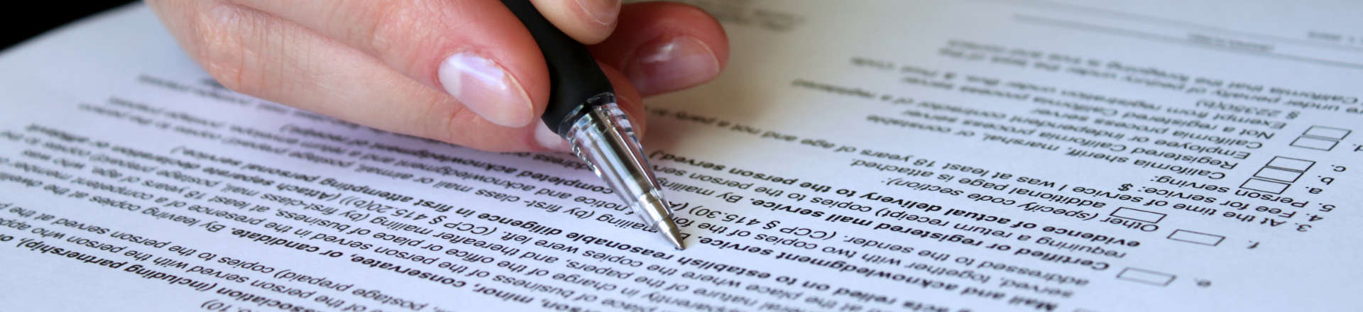 a person reading the agreement conditions